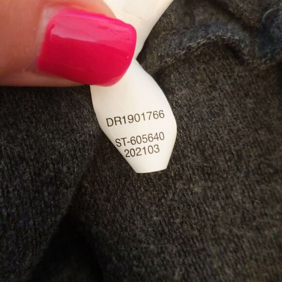 Daily Ritual soft viscose charcoal gray drawstring waist cropped jumpsuit M - Picture 9 of 9